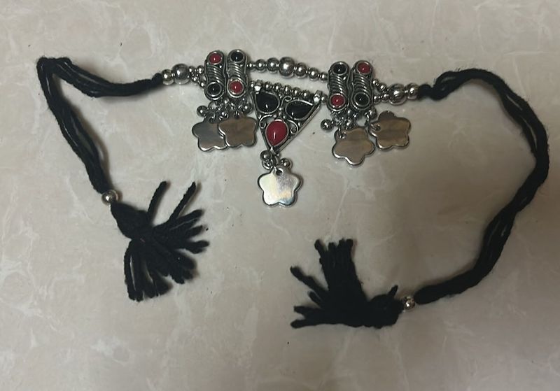 Boho Beaded Kamabandh &amp; Necklace Set for Graba