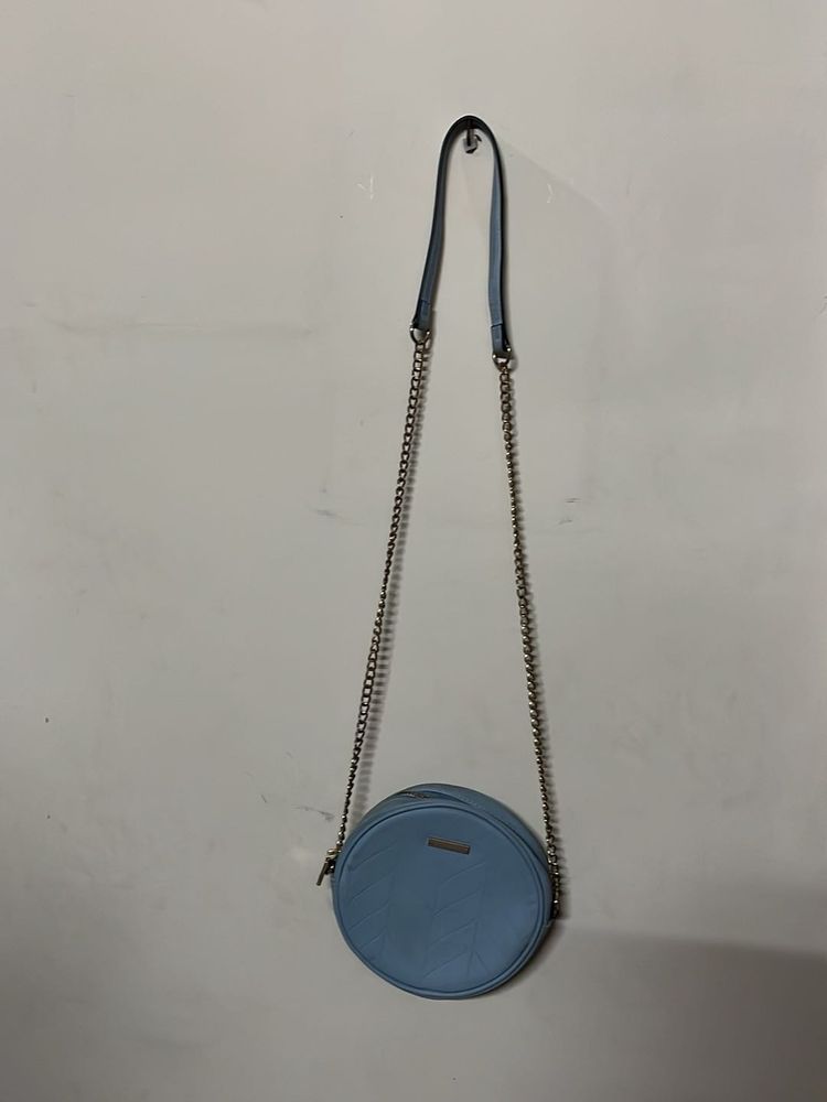 Chic Blue Round Crossbody Bag (From Pantaloons)