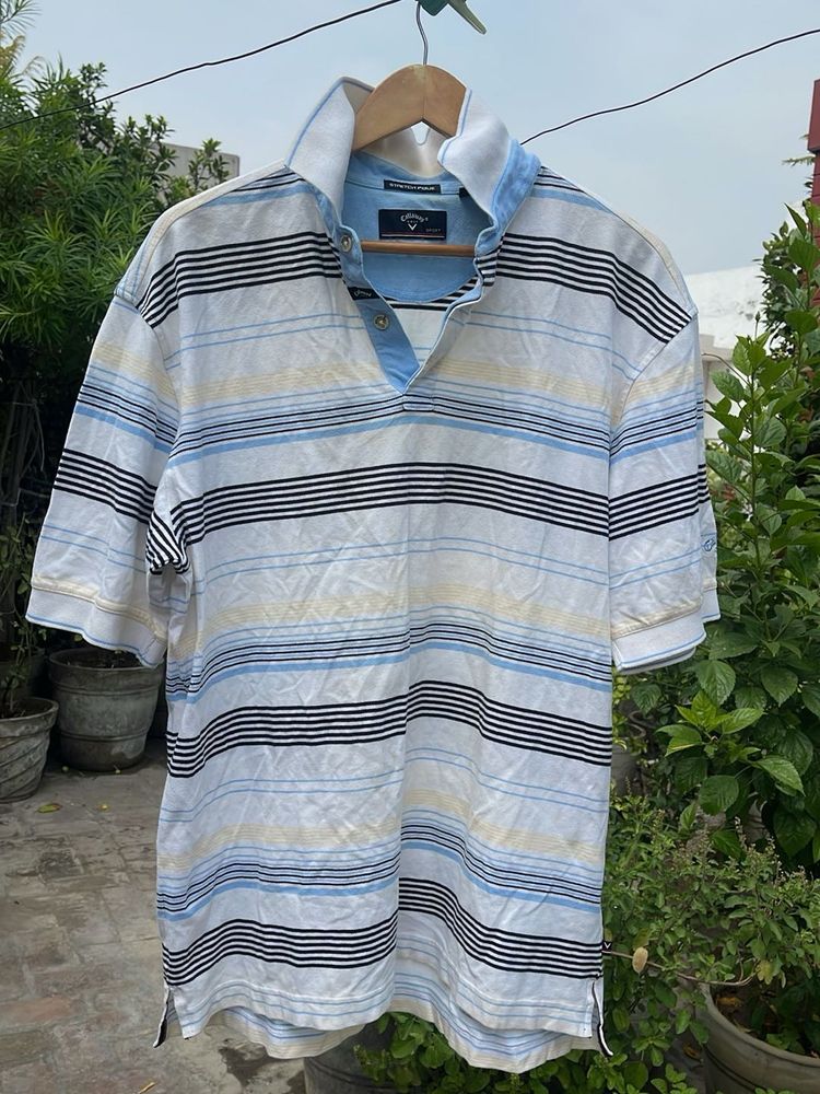 Callaway Striped Polo Shirt