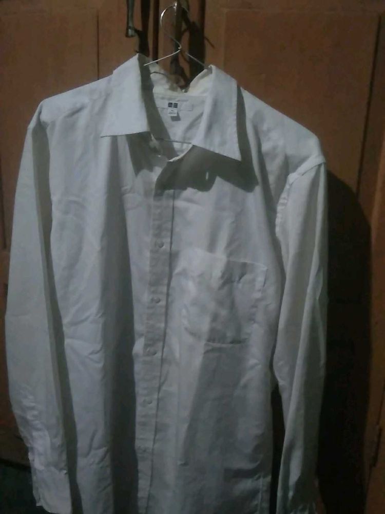 Men's White Button-Up Shirt