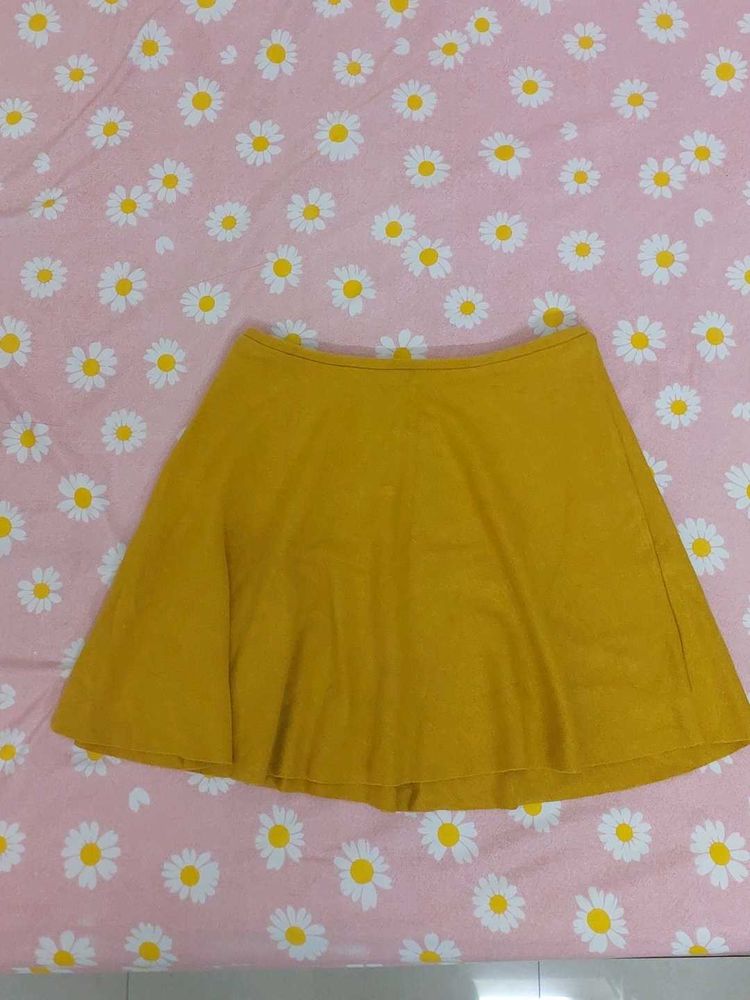 Mustard Yellow Skater Skirt