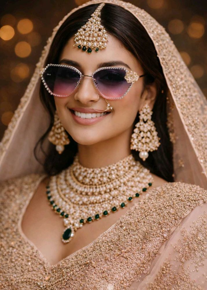 Stylish Beaded Cat-Eye Sunglasses