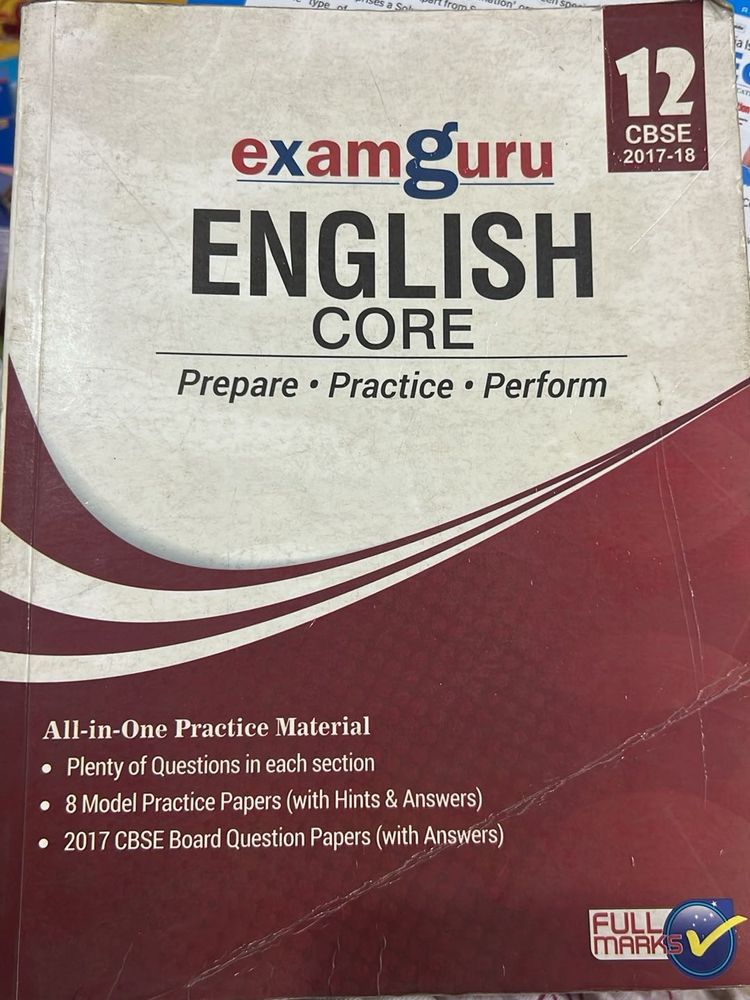 ExamGuru English Core Class 12 Book