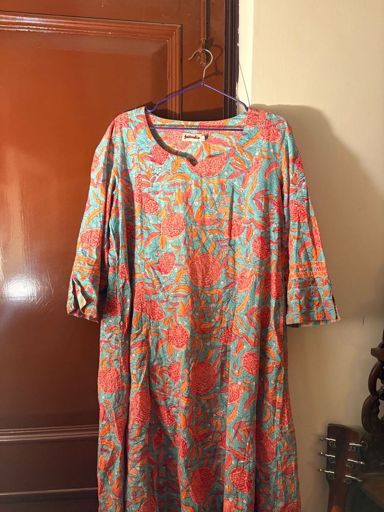 Floral Kurta Fabindia
