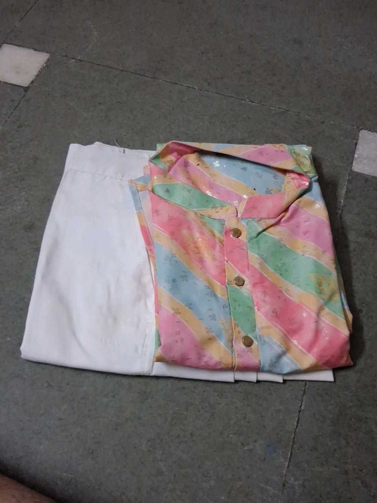 Colorful Striped Kurta Set