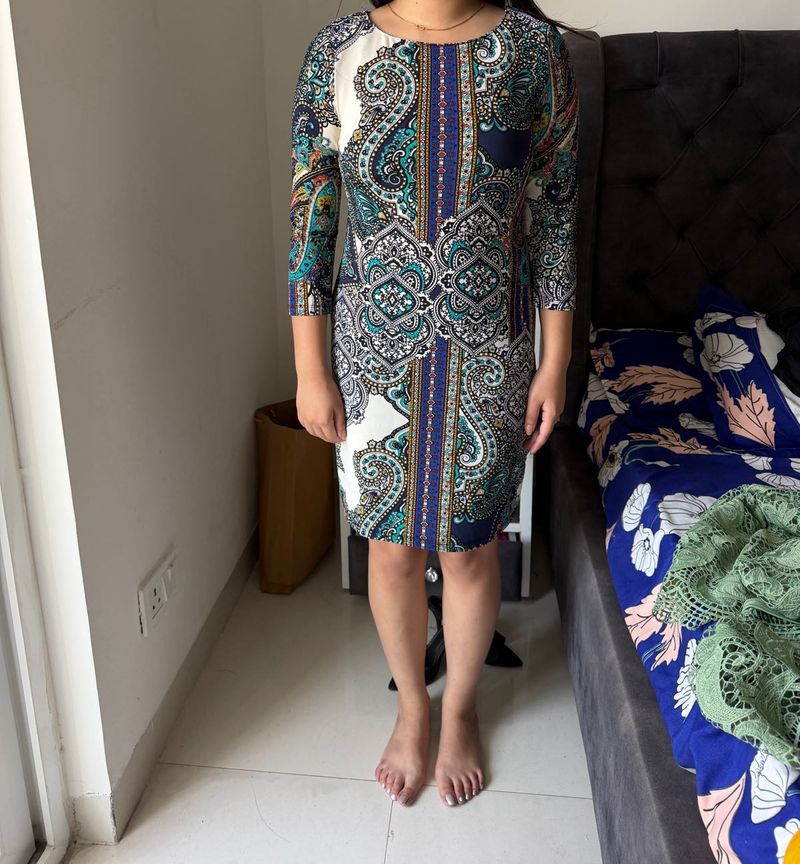 Stylish Paisley Print Sheath Dress