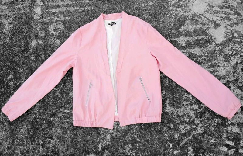 Baby Pink Bomber Jacket