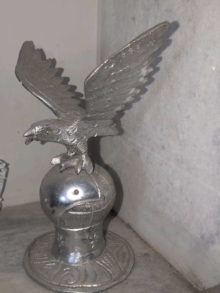 Vintage Eagle Statue Silver Finish