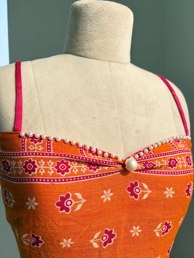 y2k🌷orange backless top ✨🫶🏻
