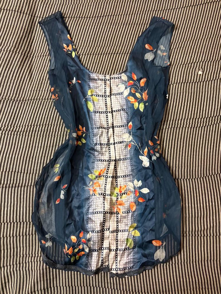 Sheer Floral Print Blouse