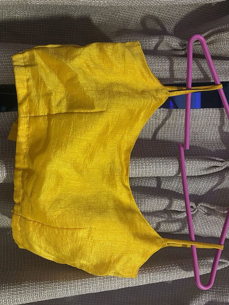 Vibrant Yellow Silk Blouse