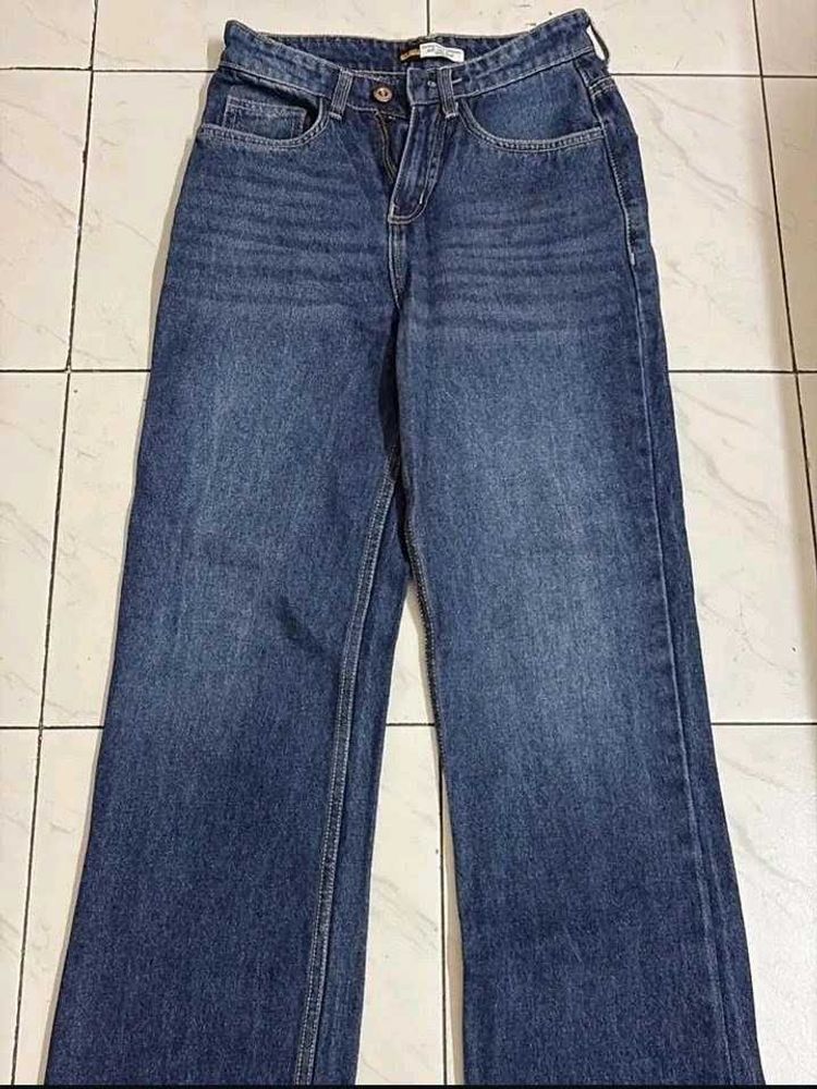 Classic Blue Wide Leg Jeans