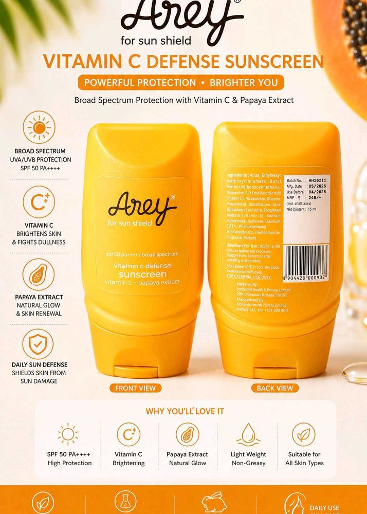 Arey Vitamin C Defense Sunscreen