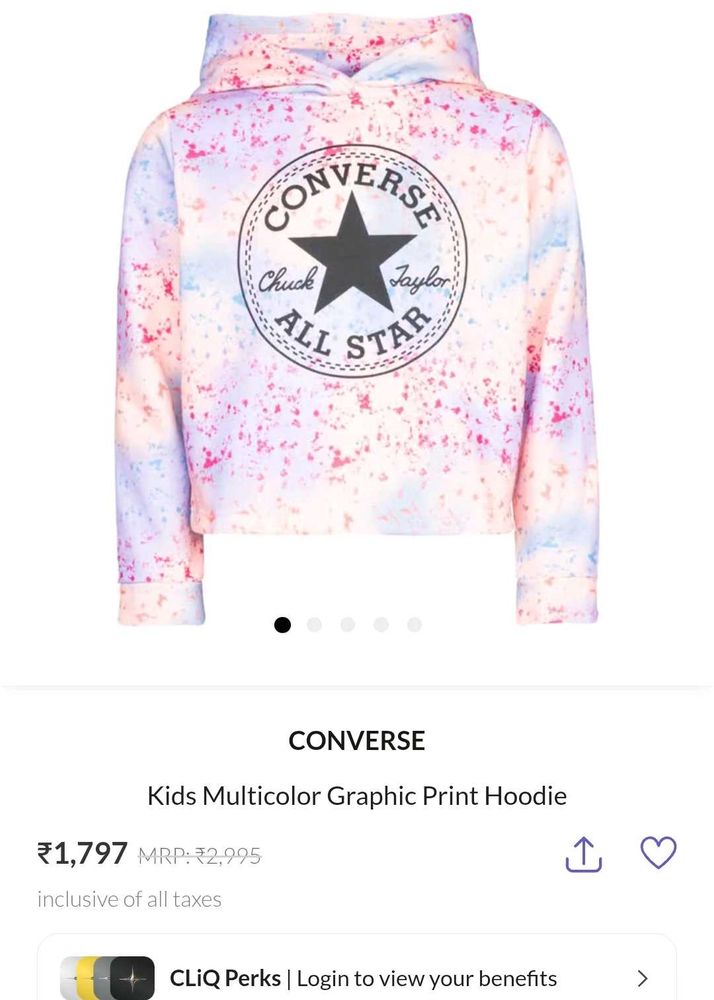 Converse Kids Multicolor Graphic Print Hoodie