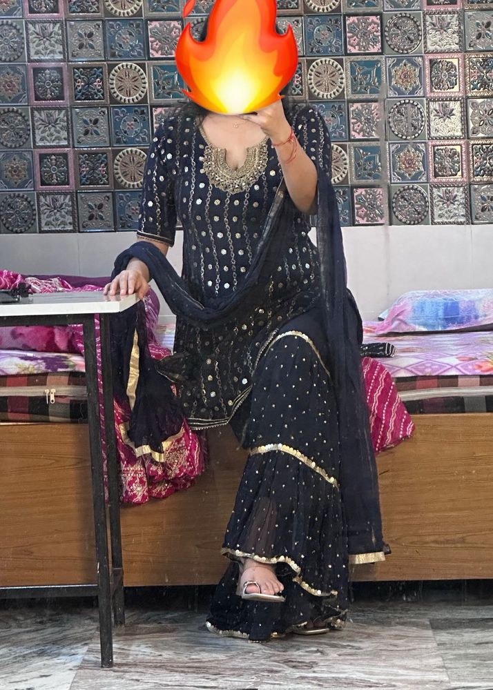 Navy Blue Kurta Set 🩷