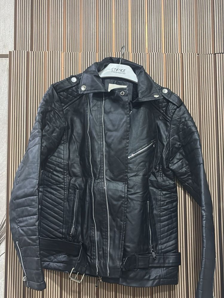 Stylish Black Faux Leather Jacket