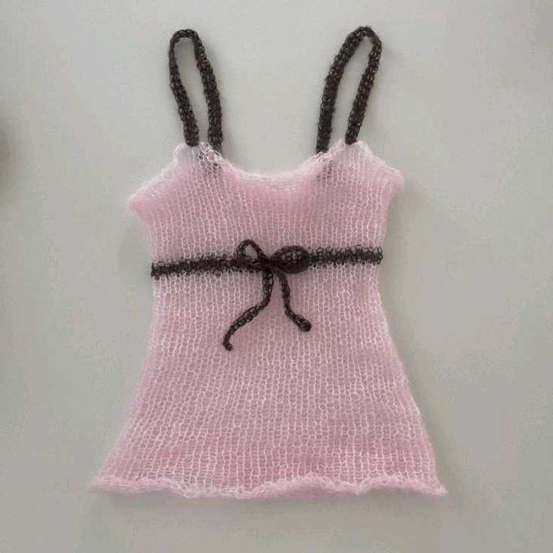 Baby Pink Sheer Nightgown with Bow