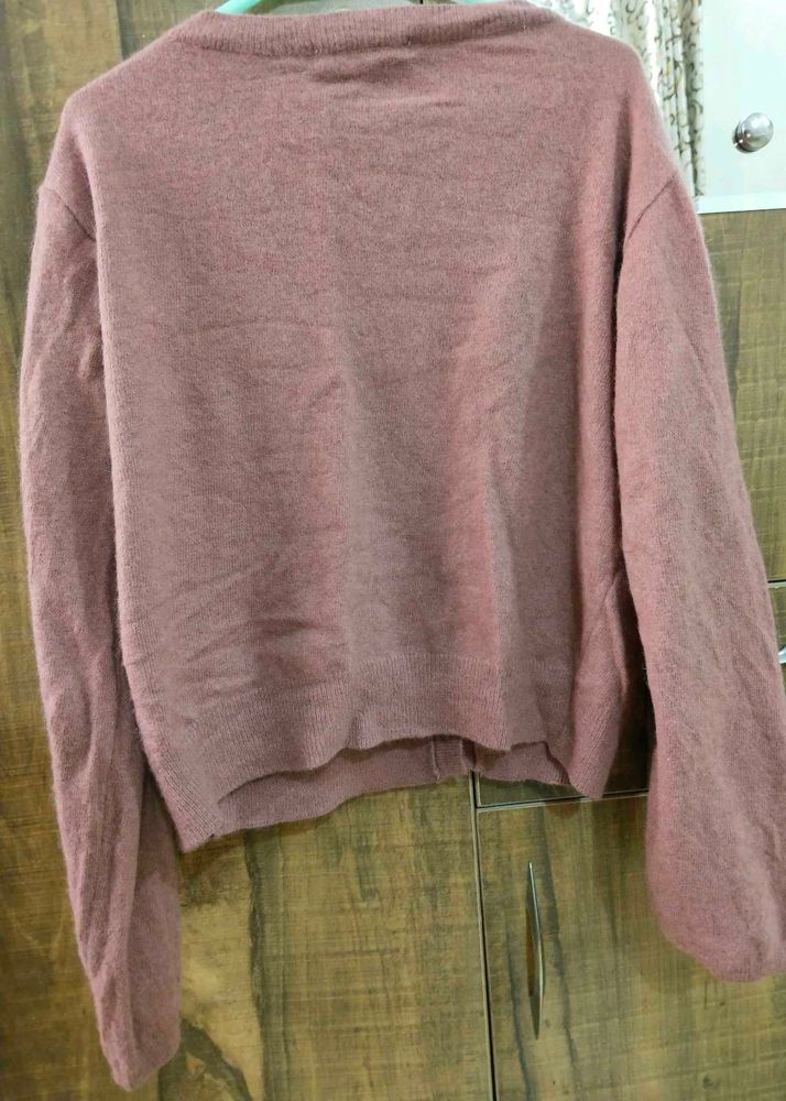 Cozy Mauve Knit Sweater