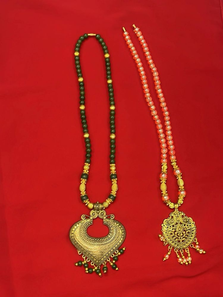 Boho Beaded Necklaces with Pendants