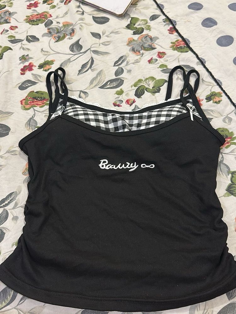 Cute Black Camisole Top