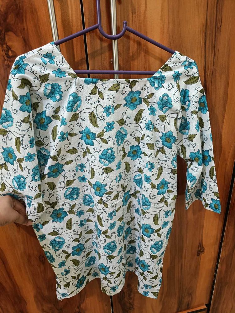 New and never wear Floral Print Cotton Kurta
