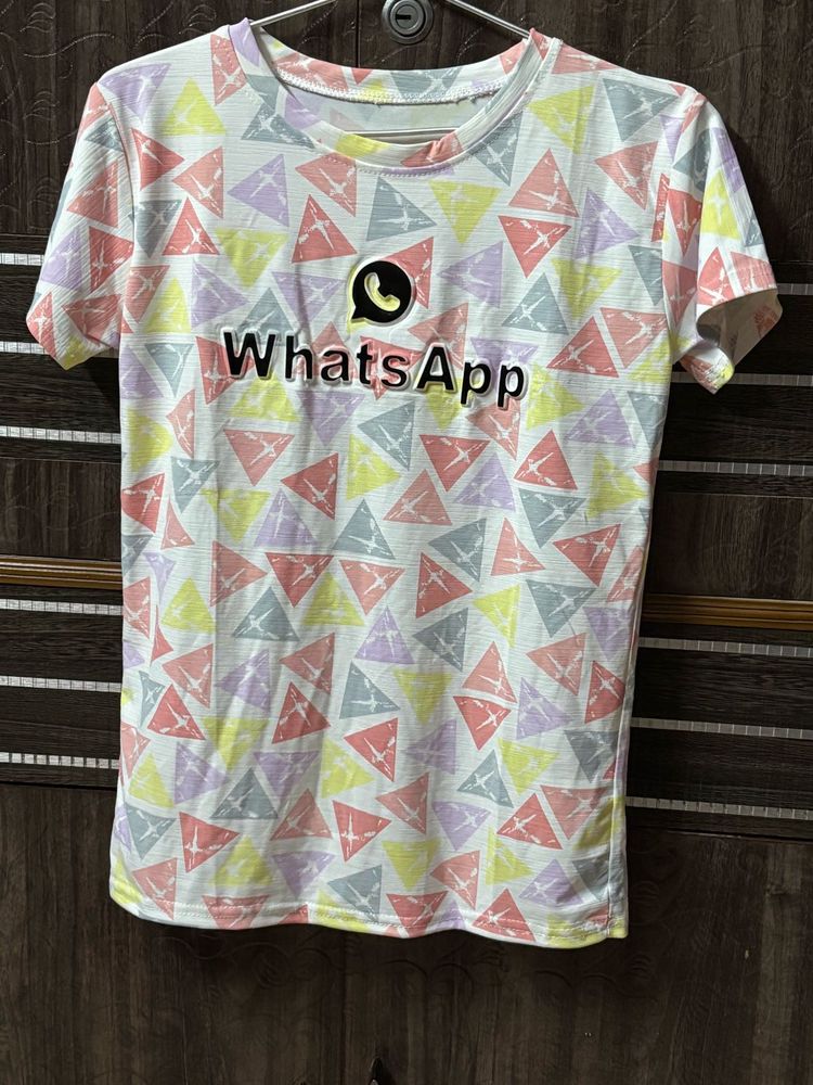 WhatsApp Graphic Print T-Shirt