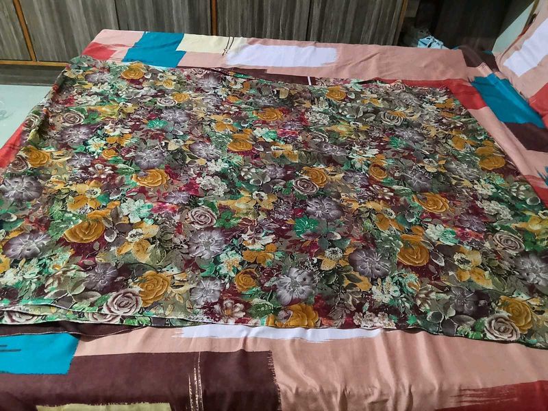 Beautiful Floral Saree with blouse piece