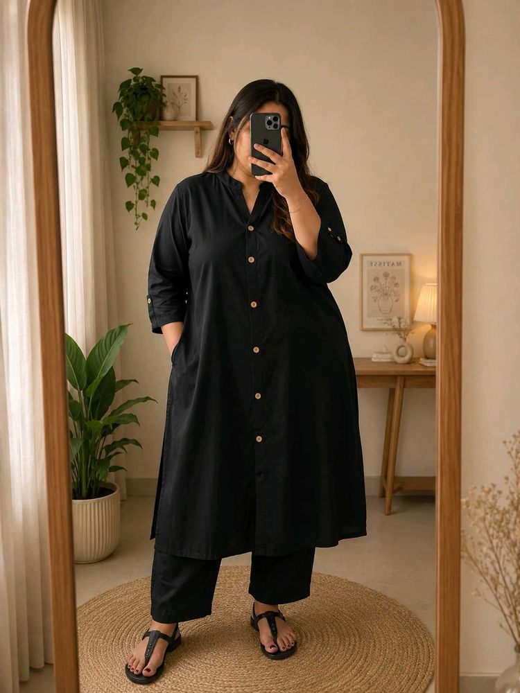 Elegant XXL Black Kurta