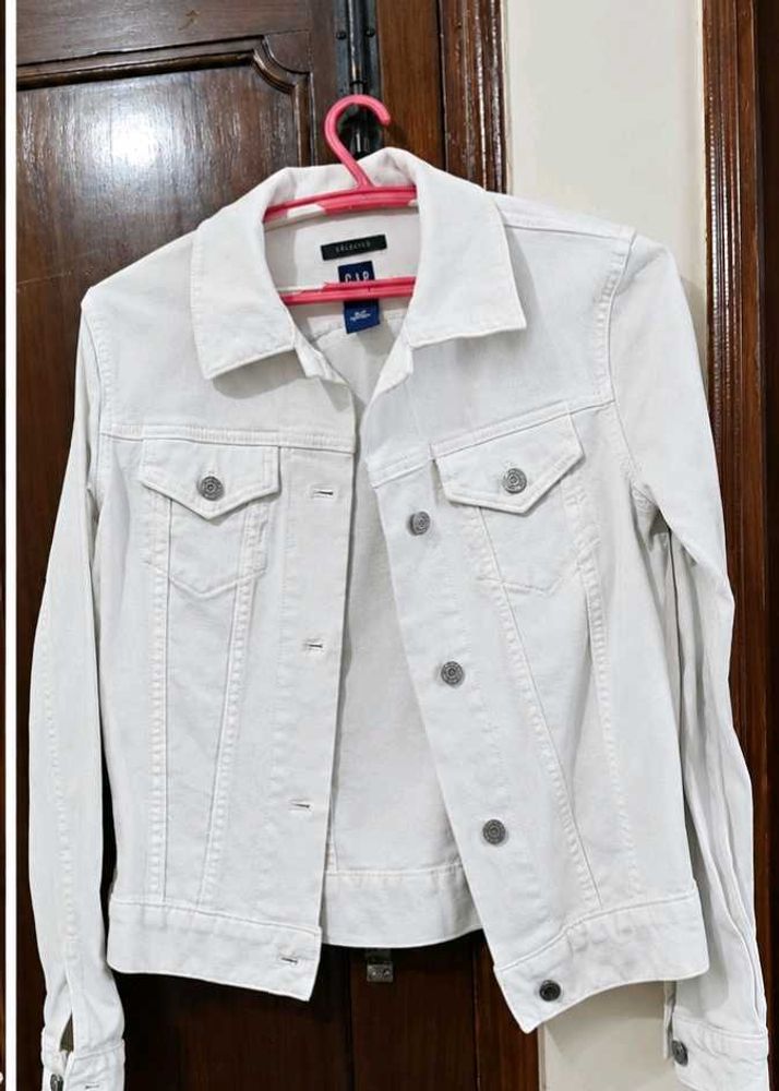 Classic White Denim Jacket