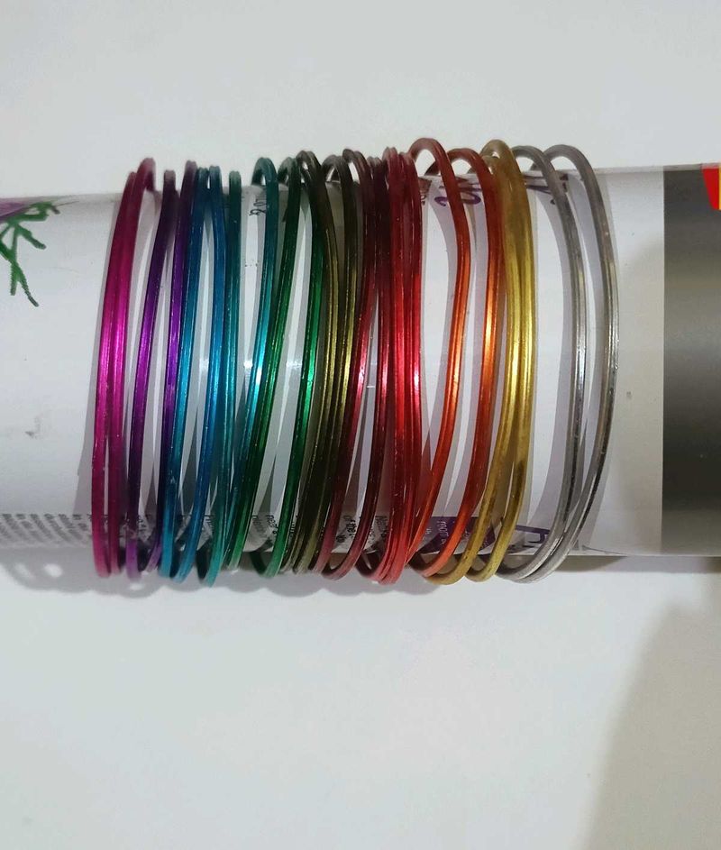 Vibrant Bangle Set - Multi-Color