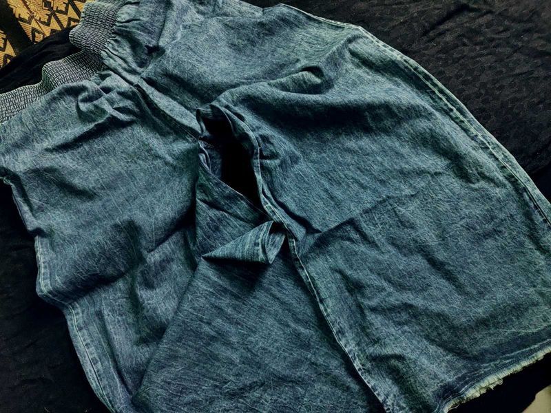 Women's Denim Wide Leg Pants