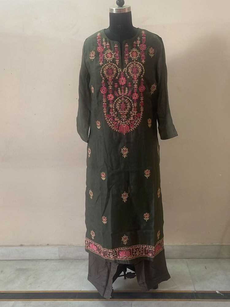 Embroidered Kurta with Palazzo