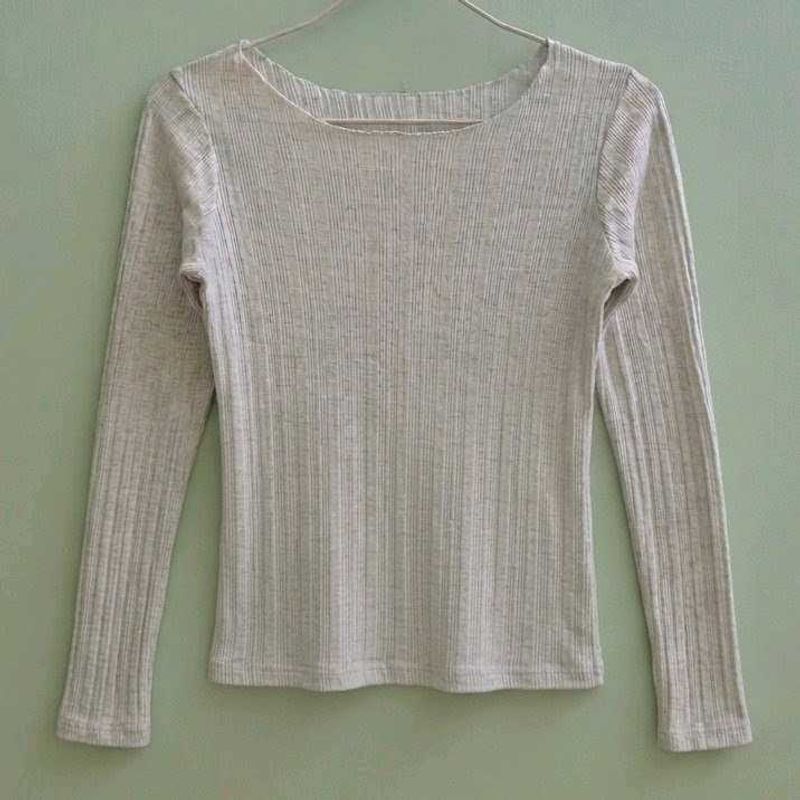 Ribbed Long Sleeve Top