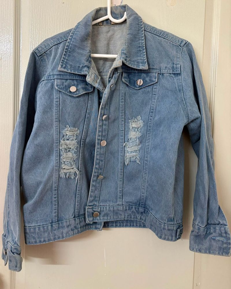 Distressed Blue Denim Jacket