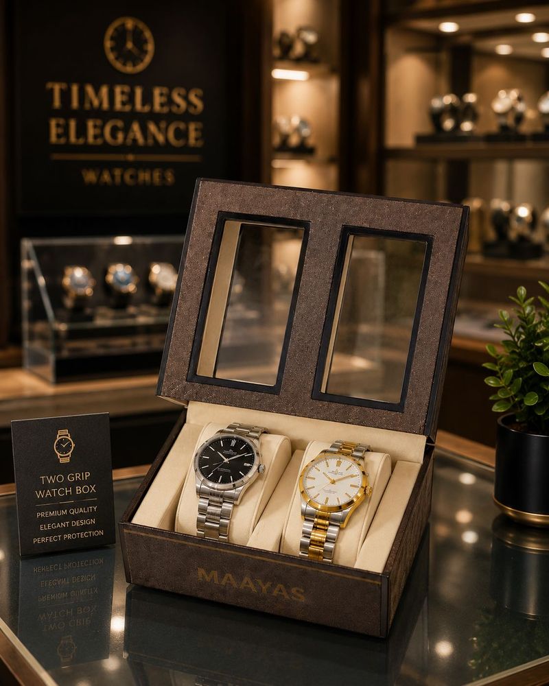 Elegant MAAYAS Two Watch Box