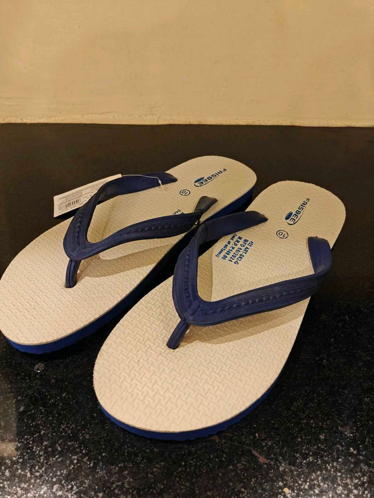 FRISBEE blue flip flops