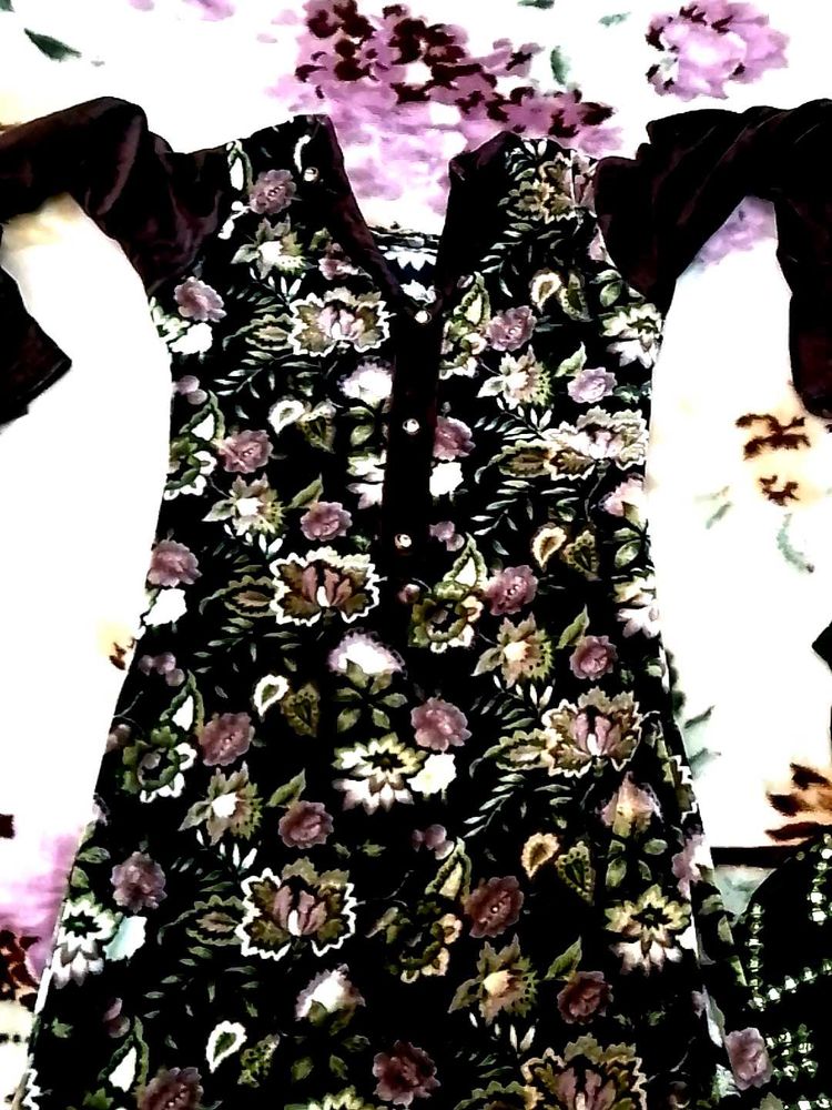 Floral Print Kurta