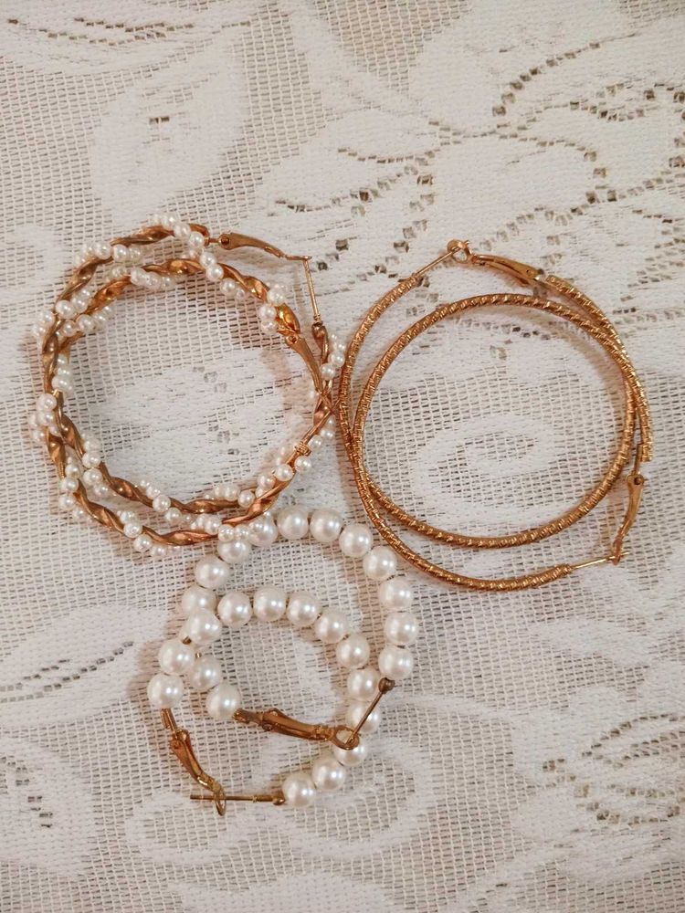 Set of 3 Hoop Earrings
