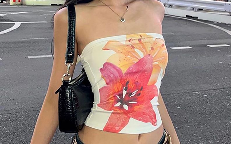 savana floral Tube top - S
