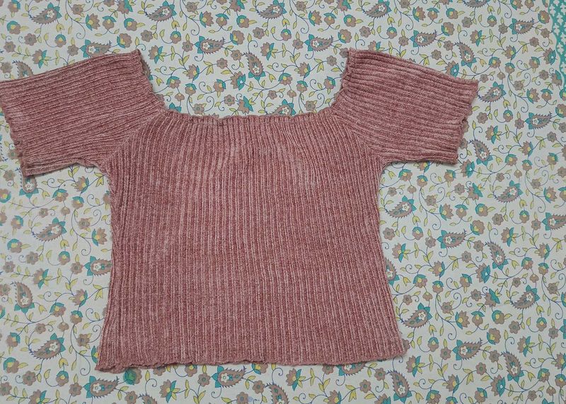 Chic Ribbed Off-Shoulder Top