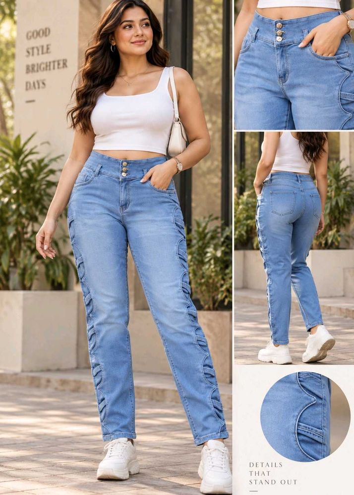 Stylish Light Blue Denim Jeans