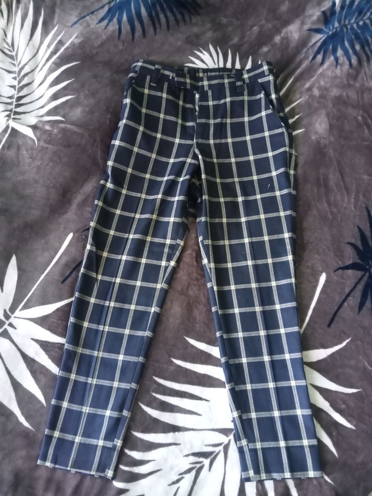 Checked Formal Pants