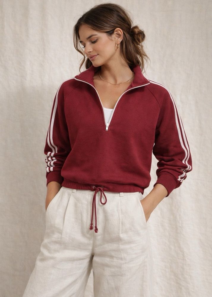 Maroon Half-Zip Pullover