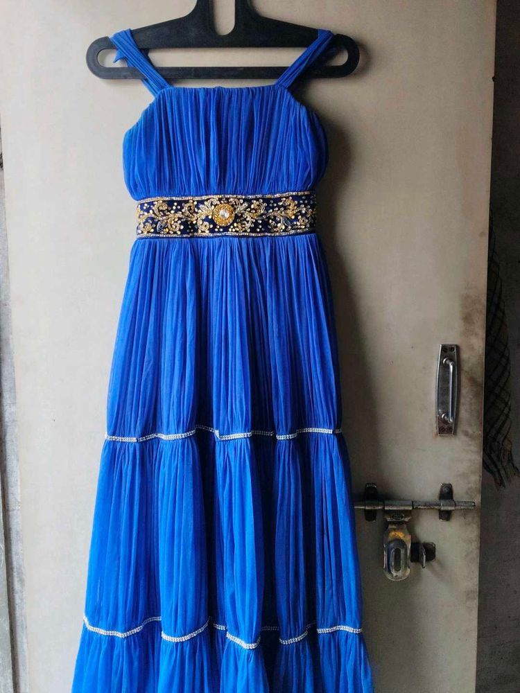 Stunning Royal Blue Embellished Gown