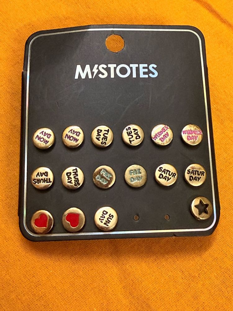 Cute Weekdays Stud Earrings