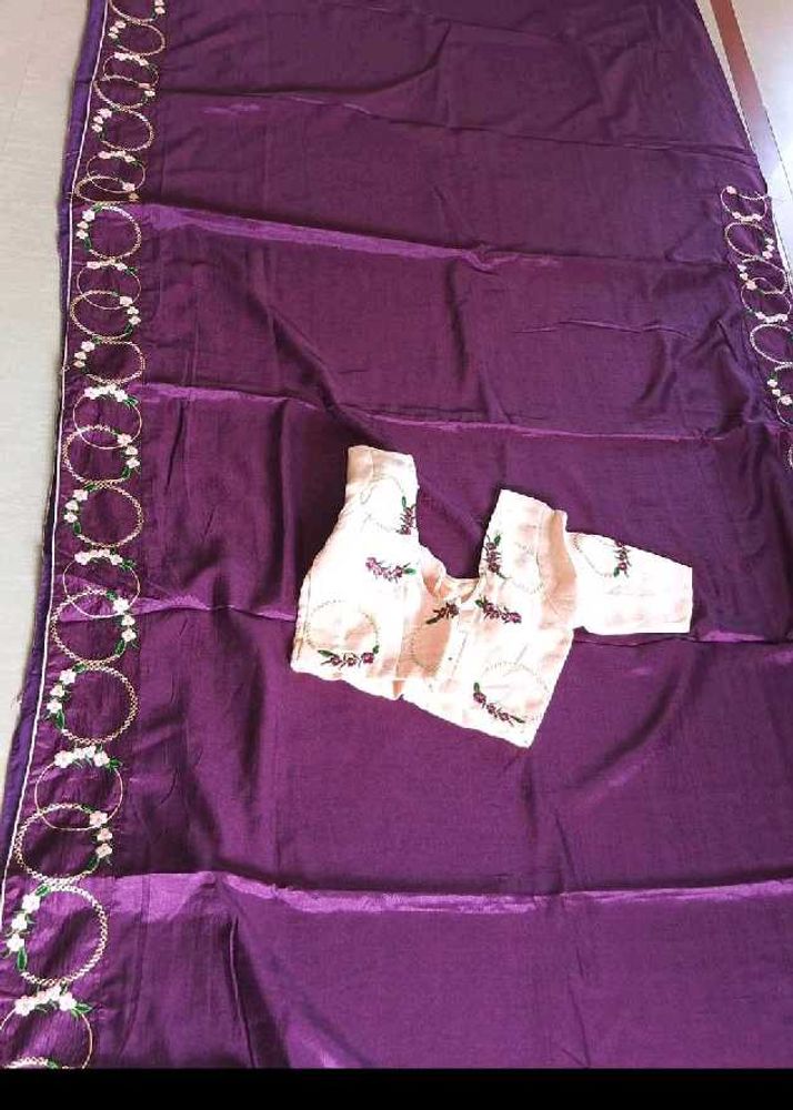 Elegant Purple Saree with Blouse