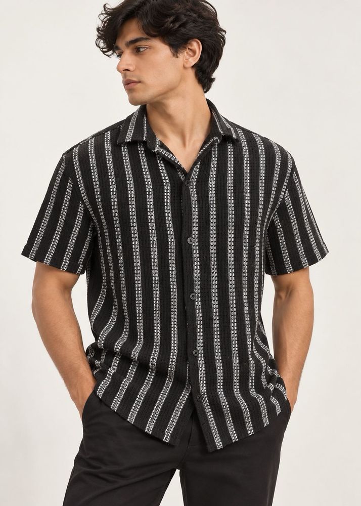 Men's Striped Short-Sleeve Shirt