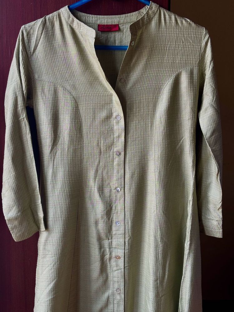 Mint Green Textured Kurta