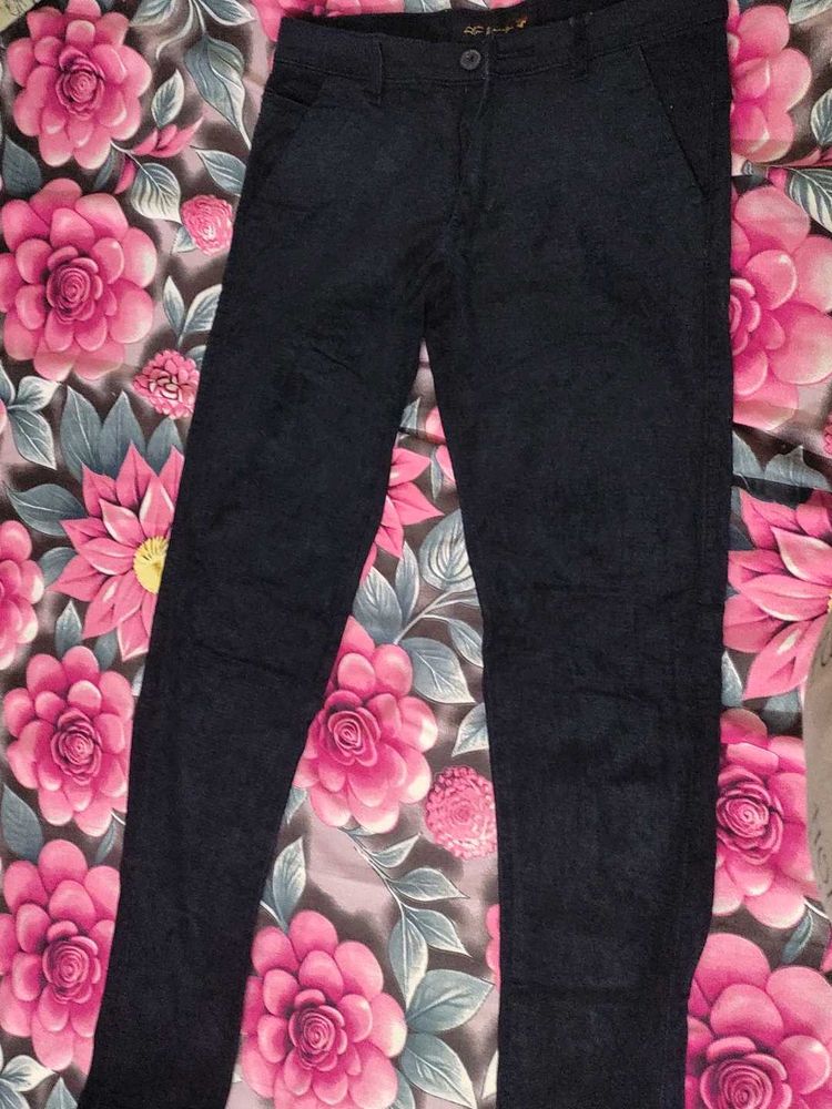 Dark Blue Slim Fit Trousers