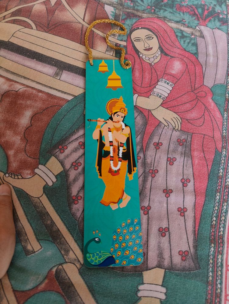 Teal Blue Lord Krishna Printed Wall Hangings
